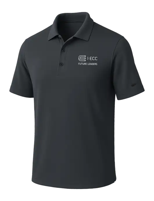 NIKE Dark Grey Dri-Fit Micro Pique Polo w/ECC Future Leaders Logo