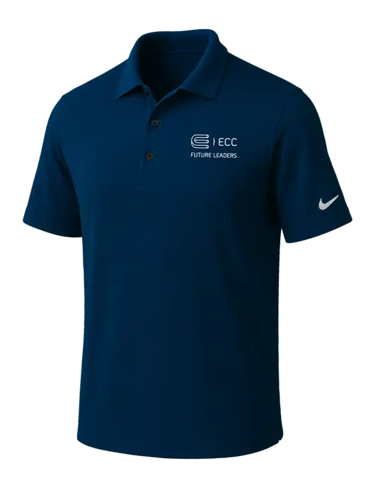 NIKE Navy Dri-Fit Micro Pique Polo w/ECC Future Leaders Logo