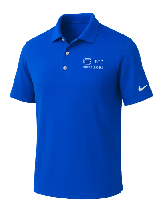 NIKE Royal Dri-Fit Micro Pique Polo w/ECC Future Leaders Logo