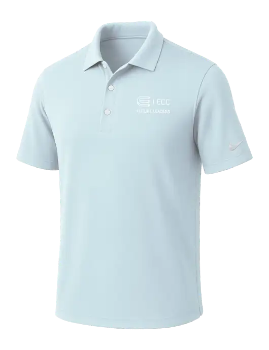 NIKE Very Light Blue Dri-Fit Micro Pique Polo w/ECC Future Leaders Logo