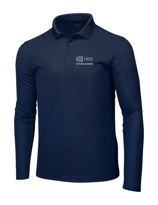 OGIO Navy Caliber 2.0 Long Sleeve Polo w/ECC Future Leaders Logo