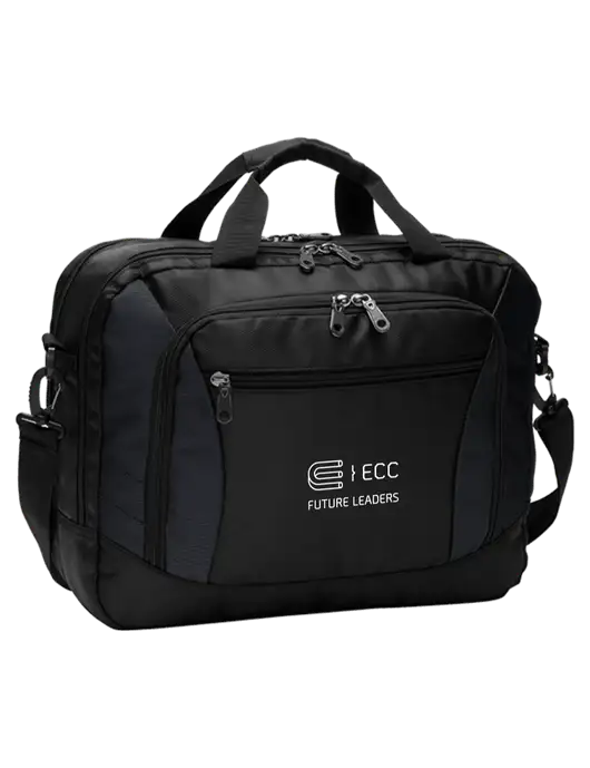 Commuter Black Laptop Briefcase w/ECC Future Leaders Logo
